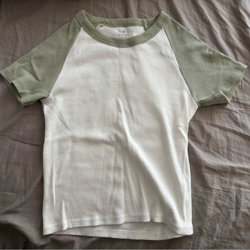 Green and White T-Shirt